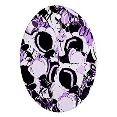 Purple abstract garden Oval Ornament (Two Sides) from ArtsNow.com Front
