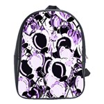 Purple abstract garden School Bags(Large) 