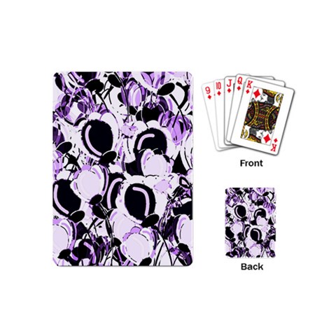 Purple abstract garden Playing Cards (Mini)  from ArtsNow.com Back