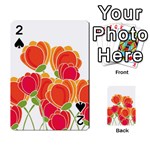 Orange flowers  Playing Cards 54 Designs 