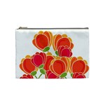 Orange flowers  Cosmetic Bag (Medium) 