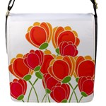 Orange flowers  Flap Messenger Bag (S)