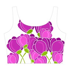 Purple flowers Midi Sleeveless Dress from ArtsNow.com Top Back