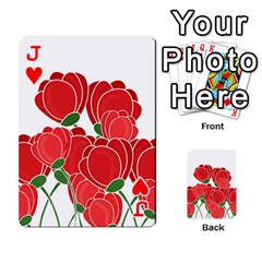 Jack Red floral design Playing Cards 54 Designs  from ArtsNow.com Front - HeartJ