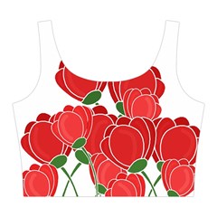 Red floral design Midi Sleeveless Dress from ArtsNow.com Top Back