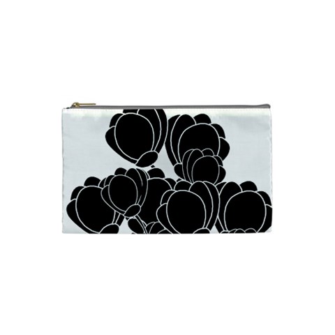 Black flowers Cosmetic Bag (Small)  from ArtsNow.com Front