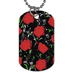 Red roses Dog Tag (Two Sides) from ArtsNow.com Front