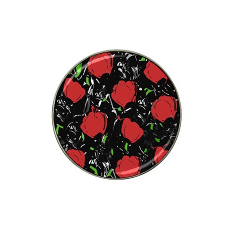 Red roses Hat Clip Ball Marker from ArtsNow.com Front