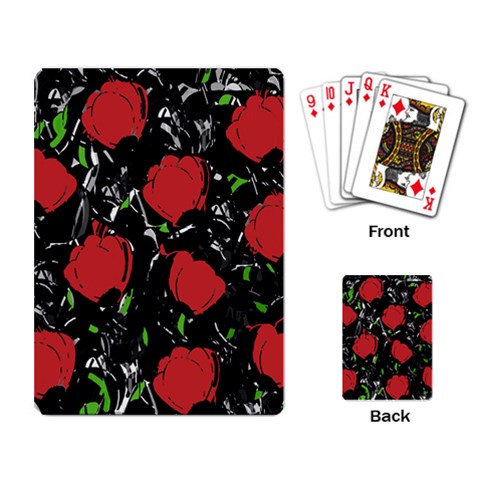 Red roses Playing Card from ArtsNow.com Back