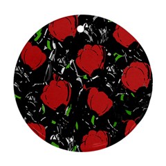 Red roses Round Ornament (Two Sides)  from ArtsNow.com Front