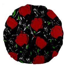 Red roses Large 18  Premium Round Cushions from ArtsNow.com Front