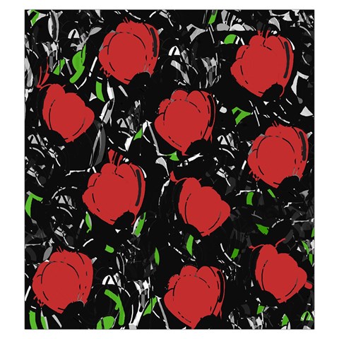 Red roses Drawstring Pouches (Large)  from ArtsNow.com Front