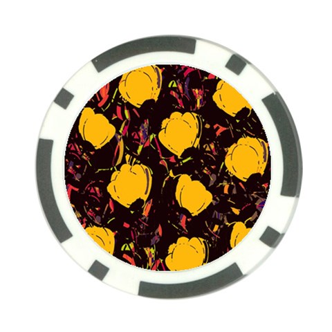 Yellow roses  Poker Chip Card Guards (10 pack)  from ArtsNow.com Front