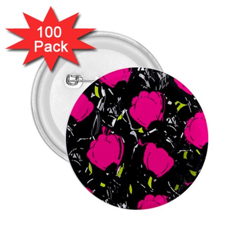 Pink roses  2.25  Buttons (100 pack)  from ArtsNow.com Front