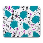 Cyan roses Large Mousepads