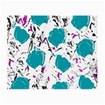 Cyan roses Small Glasses Cloth