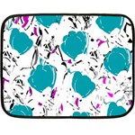 Cyan roses Fleece Blanket (Mini)