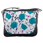 Cyan roses Messenger Bags