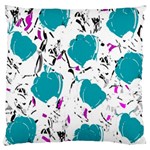 Cyan roses Large Cushion Case (One Side)