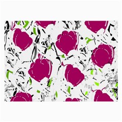 Magenta roses Large Glasses Cloth (2 Front