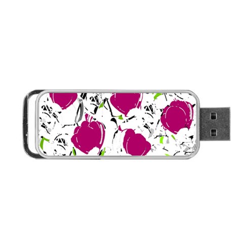 Magenta roses Portable USB Flash (Two Sides) from ArtsNow.com Front