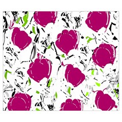 Magenta roses Zipper Large Tote Bag from ArtsNow.com Front