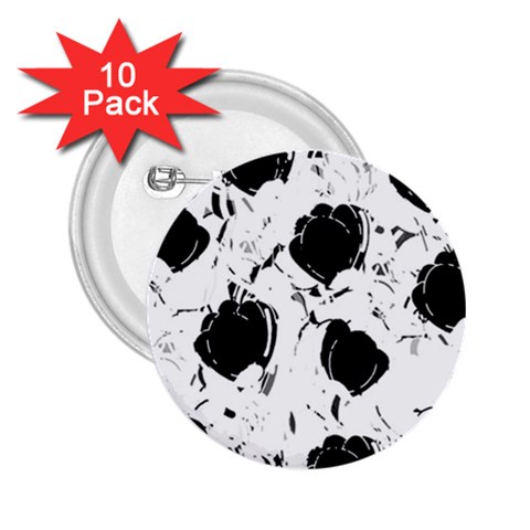 Black roses 2.25  Buttons (10 pack)  from ArtsNow.com Front