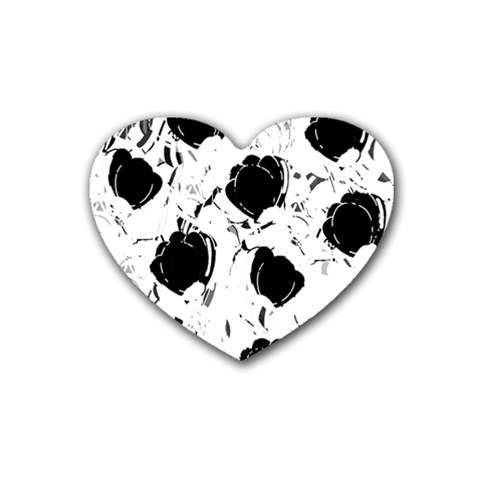 Black roses Heart Coaster (4 pack)  from ArtsNow.com Front