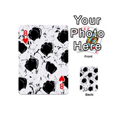 Black roses Playing Cards 54 (Mini)  from ArtsNow.com Front - Heart8