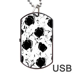 Black roses Dog Tag USB Flash (Two Sides)  from ArtsNow.com Front