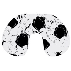 Black roses Travel Neck Pillows from ArtsNow.com Front