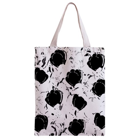 Black roses Zipper Classic Tote Bag from ArtsNow.com Front