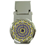 Yellow Blue Gold Mandala Money Clip Watches