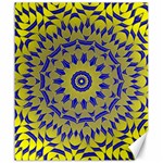 Yellow Blue Gold Mandala Canvas 20  x 24  