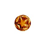 Elegant Gold Copper Shiny Elegant Christmas Star 1  Mini Buttons