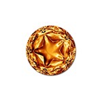 Elegant Gold Copper Shiny Elegant Christmas Star Golf Ball Marker (10 pack)