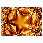 Elegant Gold Copper Shiny Elegant Christmas Star Large Glasses Cloth