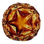 Elegant Gold Copper Shiny Elegant Christmas Star Large 18  Premium Round Cushions