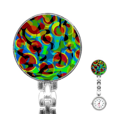 Colorful Smoothie  Stainless Steel Nurses Watch from ArtsNow.com Front