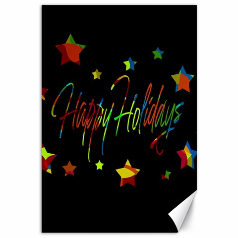 Happy holidays Canvas 12  x 18   from ArtsNow.com 11.88 x17.36  Canvas - 1