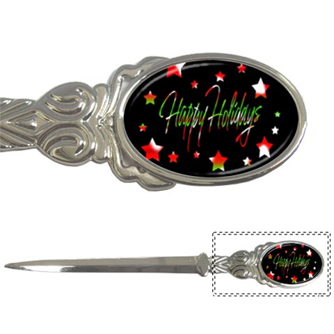 Happy Holidays 2  Letter Openers from ArtsNow.com Front