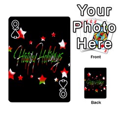 Queen Happy Holidays 2  Playing Cards 54 Designs  from ArtsNow.com Front - SpadeQ