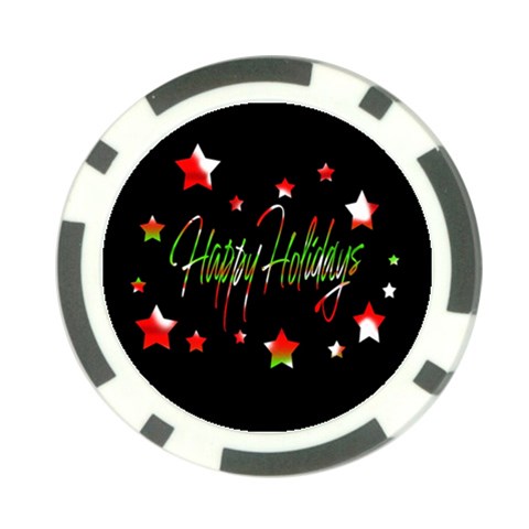Happy Holidays 2  Poker Chip Card Guards (10 pack)  from ArtsNow.com Front