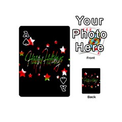 Ace Happy Holidays 2  Playing Cards 54 (Mini)  from ArtsNow.com Front - SpadeA