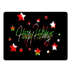 Happy Holidays 2  Double Sided Fleece Blanket (Small)  from ArtsNow.com 45 x34  Blanket Back
