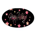 Happy Holidays 3 Oval Magnet
