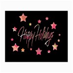 Happy Holidays 3 Small Glasses Cloth (2-Side)