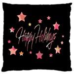 Happy Holidays 3 Standard Flano Cushion Case (One Side)