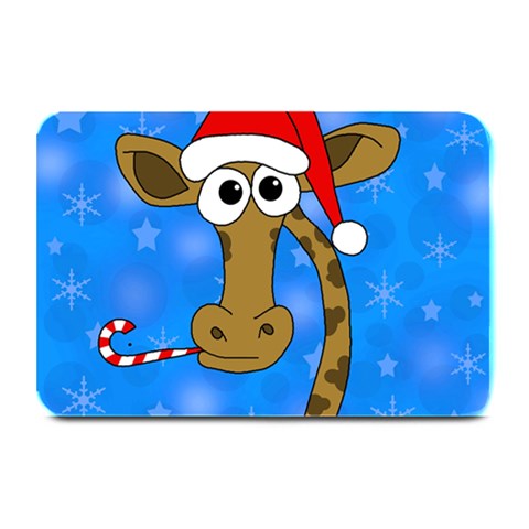 Xmas giraffe 18 x12  Plate Mat