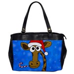 Xmas giraffe - blue Office Handbags